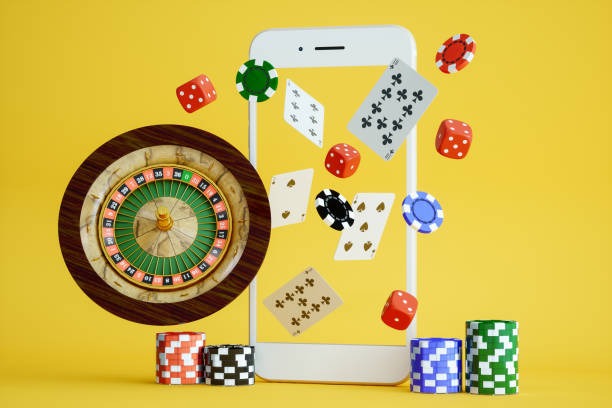 Mobile phone displaying live casino table interface
