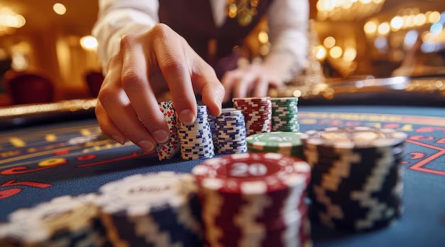 Live dealer Lucky Twins table with two-player setup and professional studio